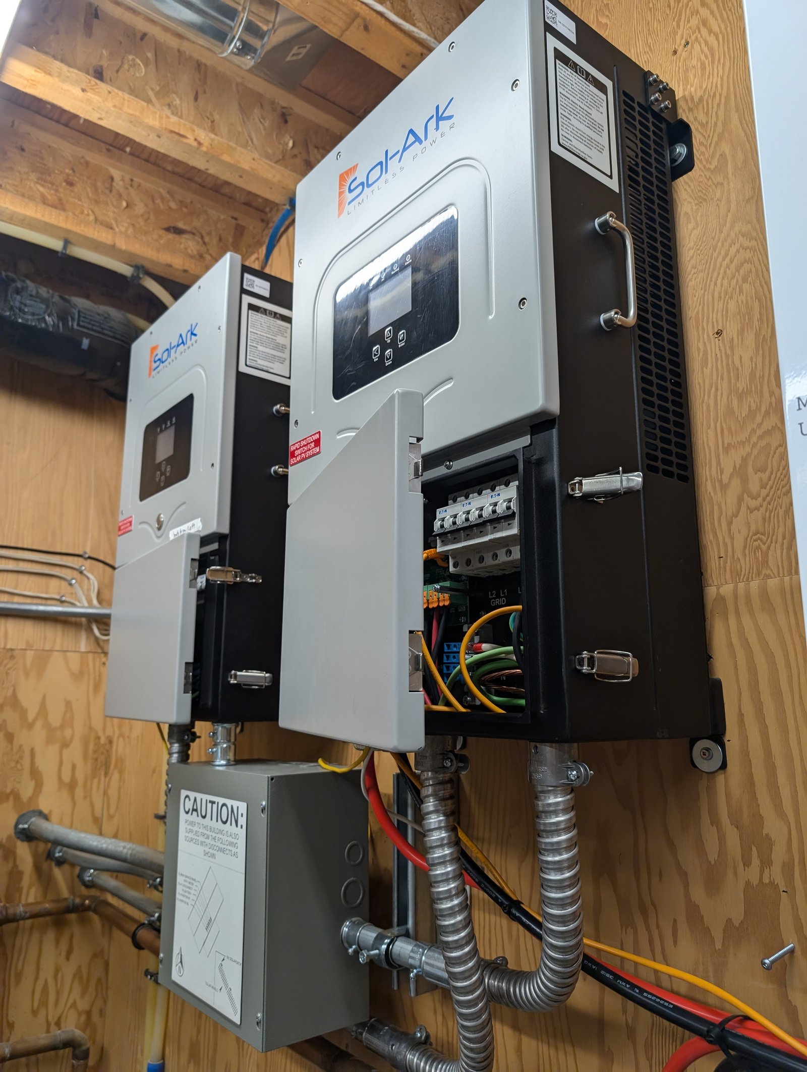 Sol-Ark hybrid inverter installation