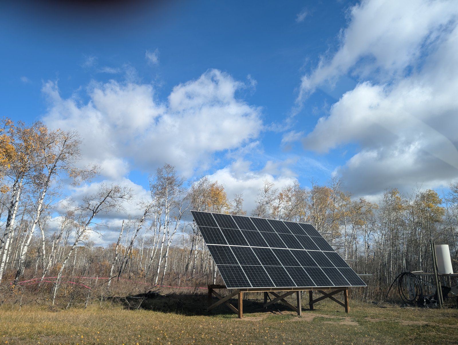Ground-mount solar array on an acreage