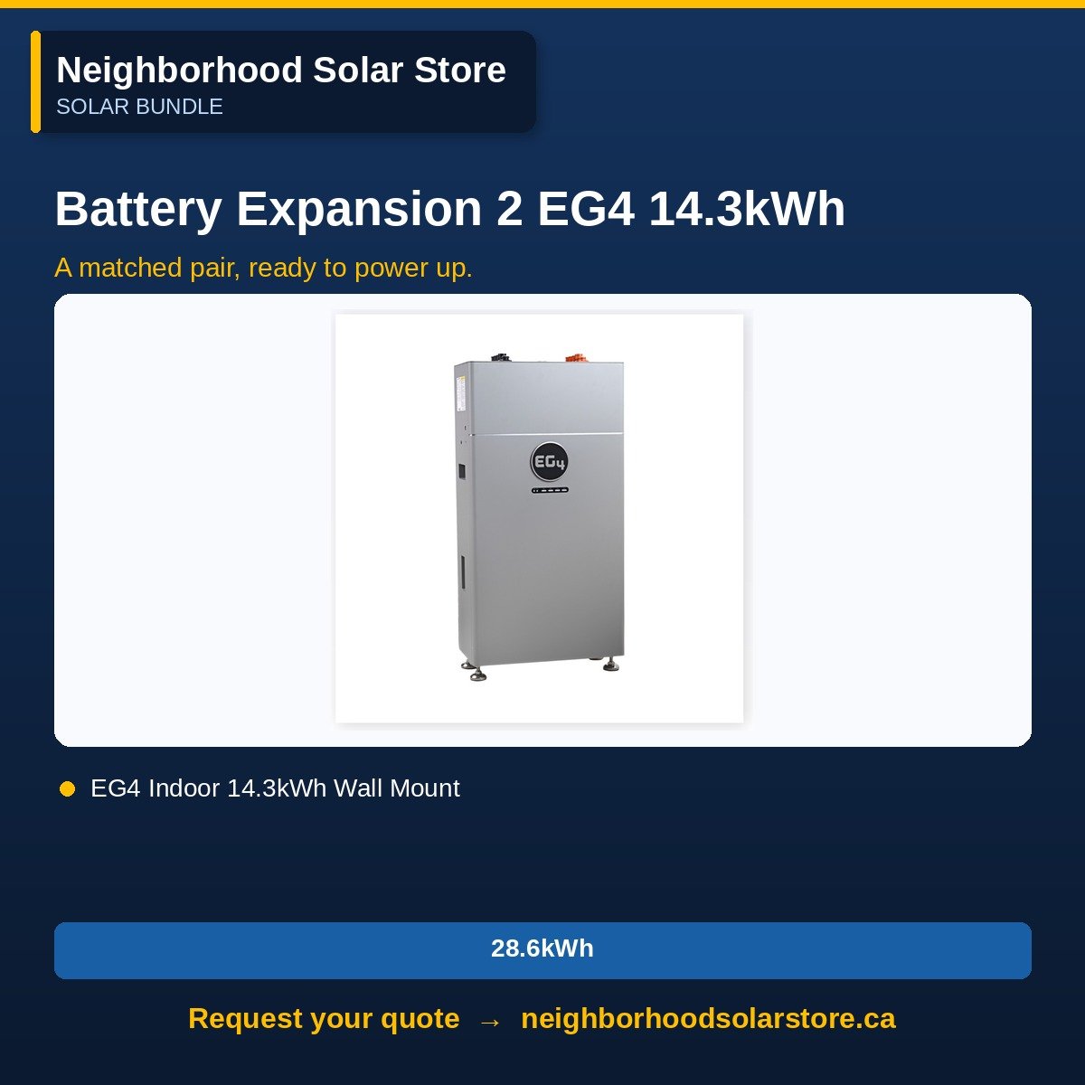 EG4 28.6kWh Battery Expansion (2× 14.3kWh)