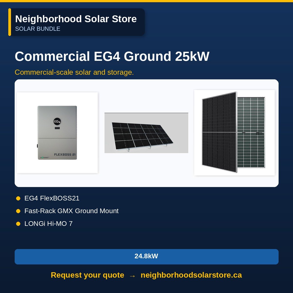 25kW Commercial Ground System — EG4