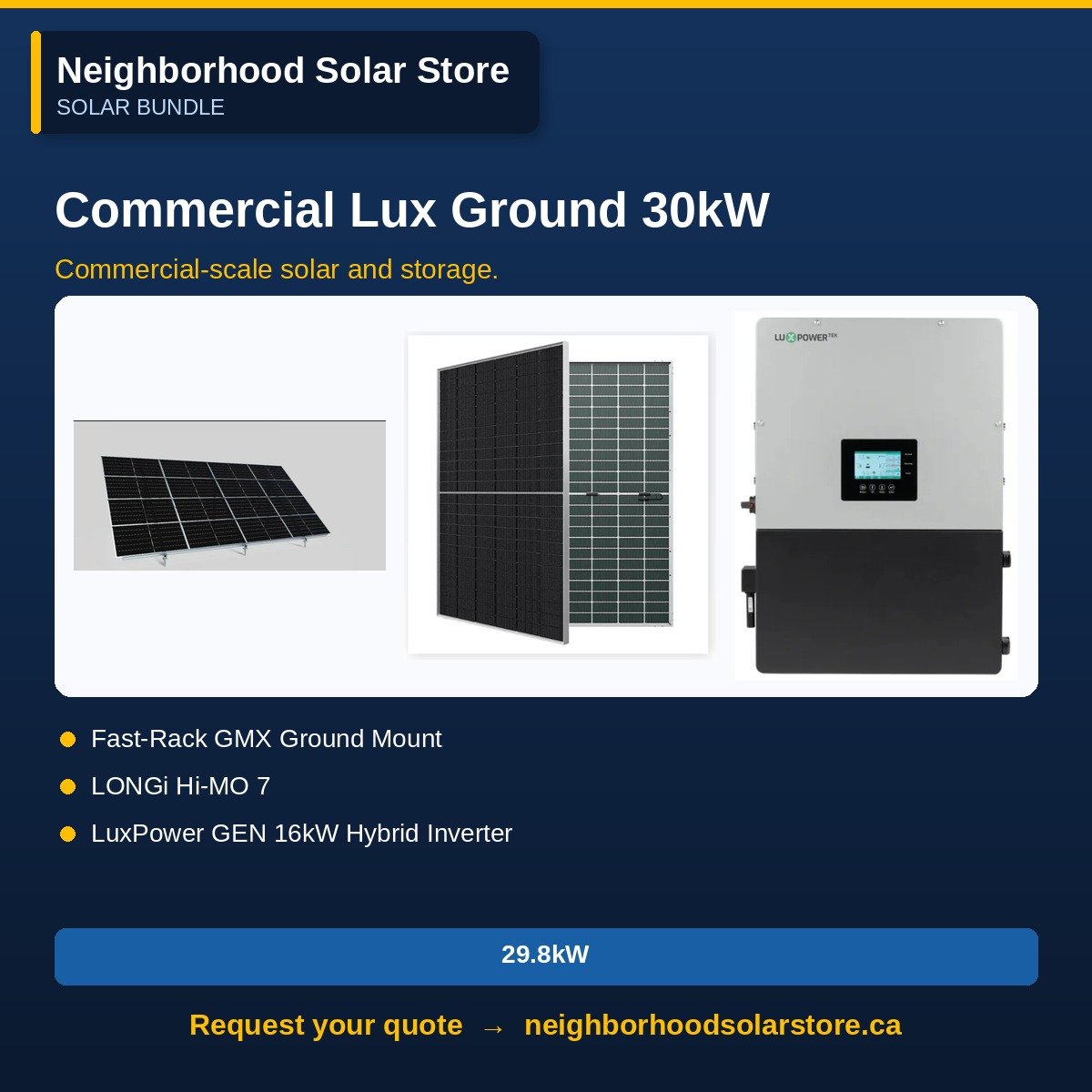 30kW Commercial Ground System — LuxPower