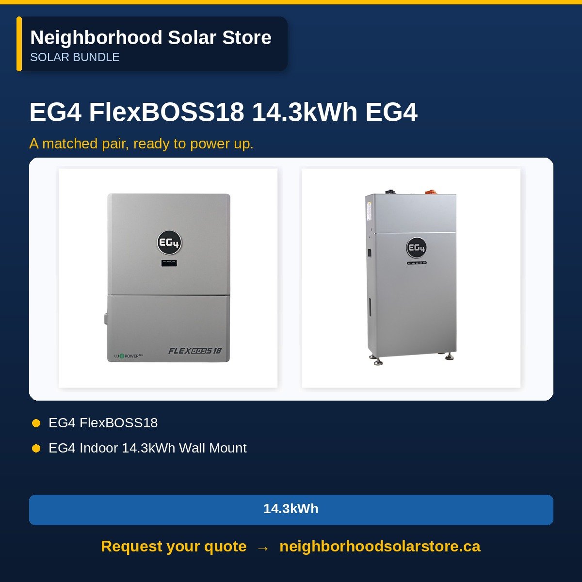 EG4 FlexBOSS18 Hybrid System + 14.3kWh Battery