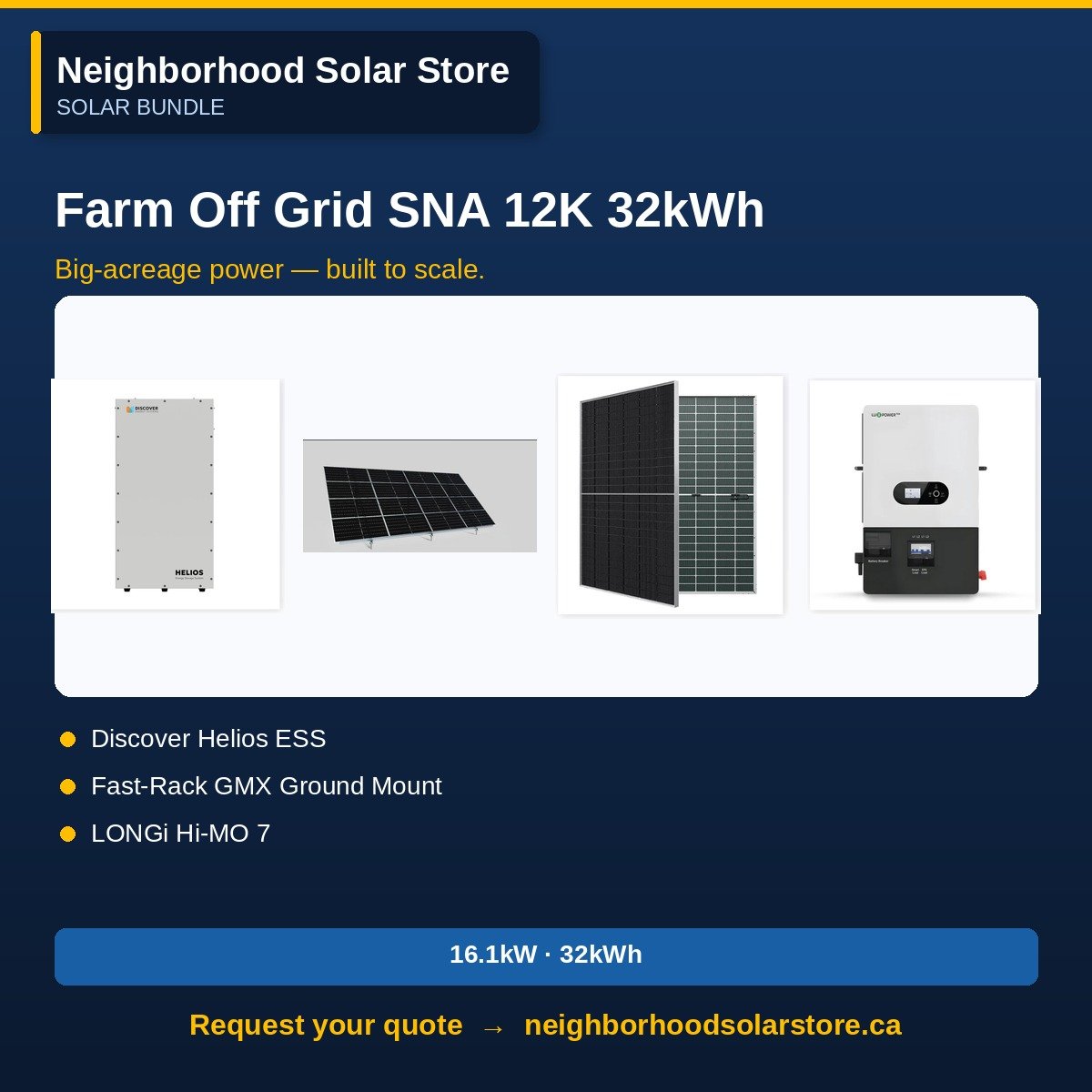12kW Farm Off-Grid System + 32kWh Battery