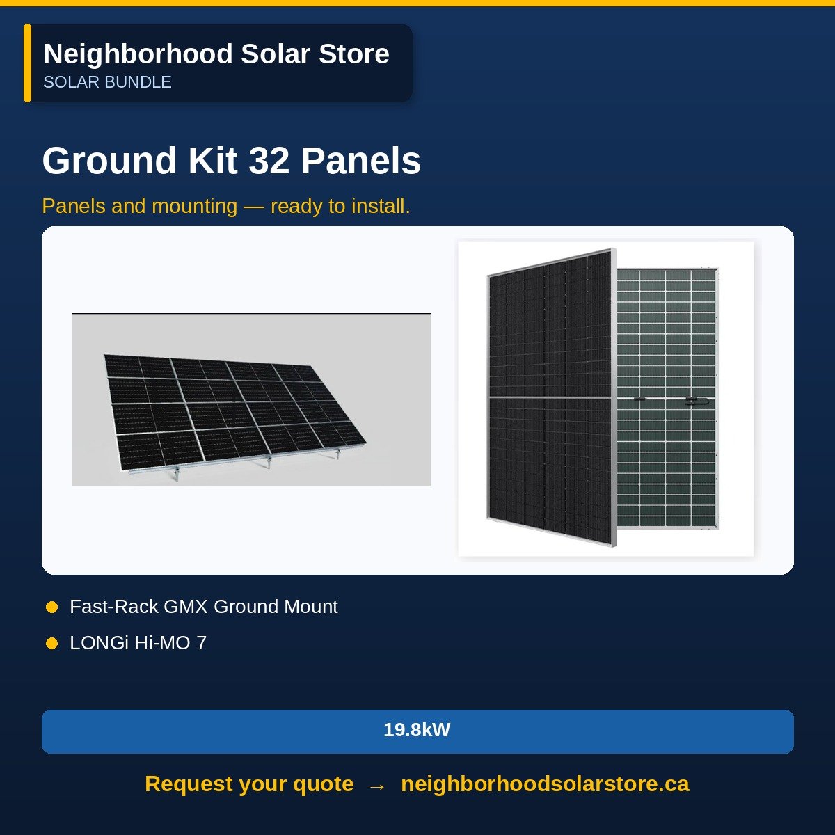 32-Panel Ground-Mount Racking Kit