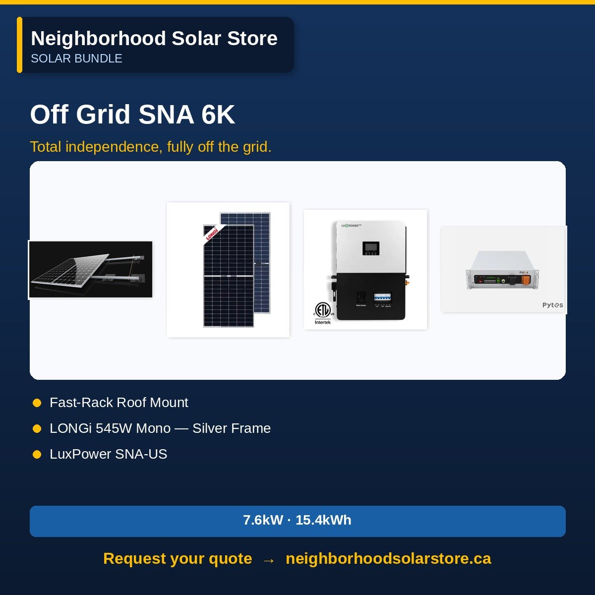6kW Off-Grid System — LuxPower SNA