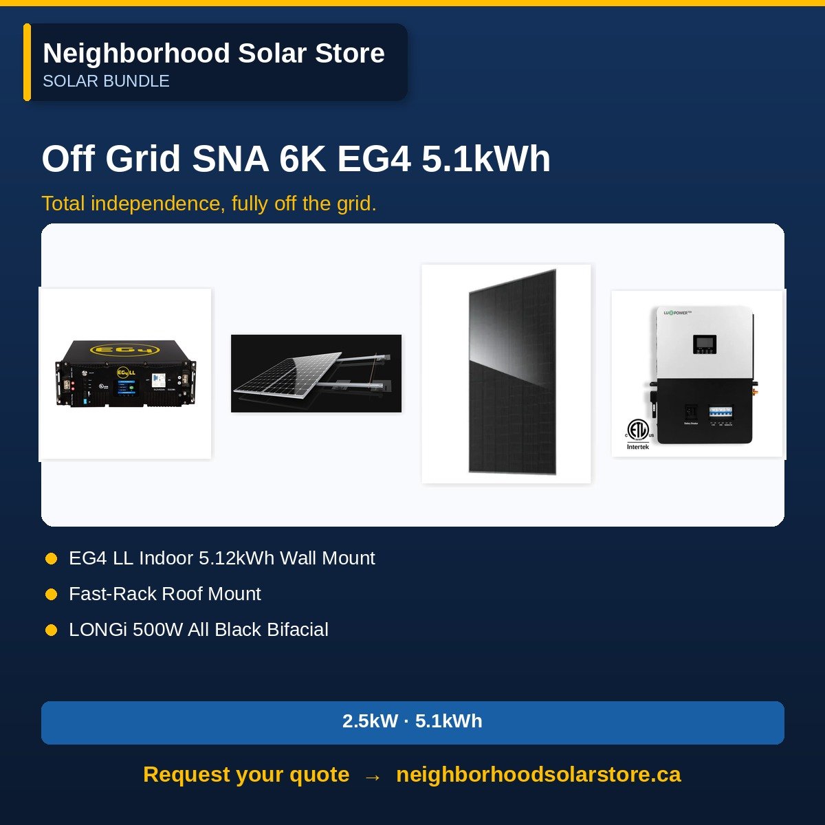 6kW Off-Grid System + EG4 5.1kWh Battery