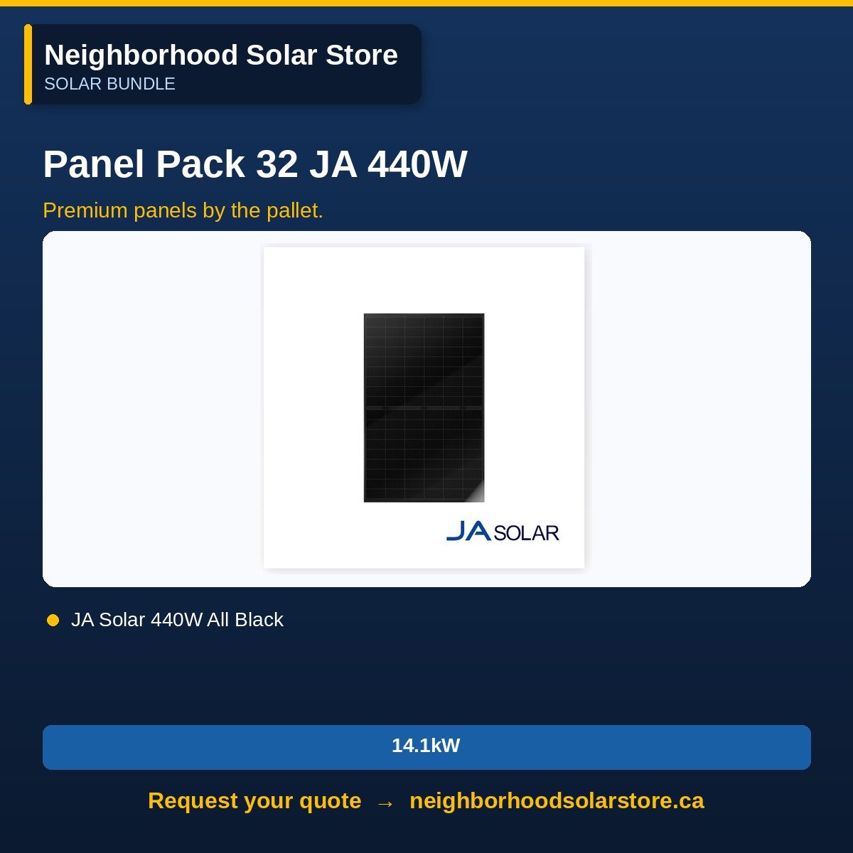 32-Panel Pack — JA Solar 440W