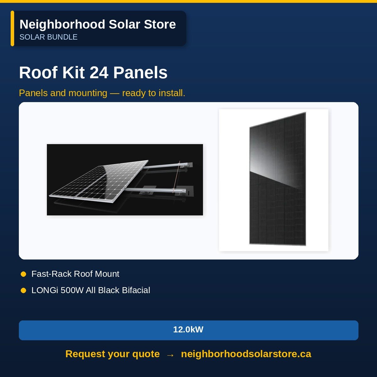 24-Panel Roof-Mount Racking Kit