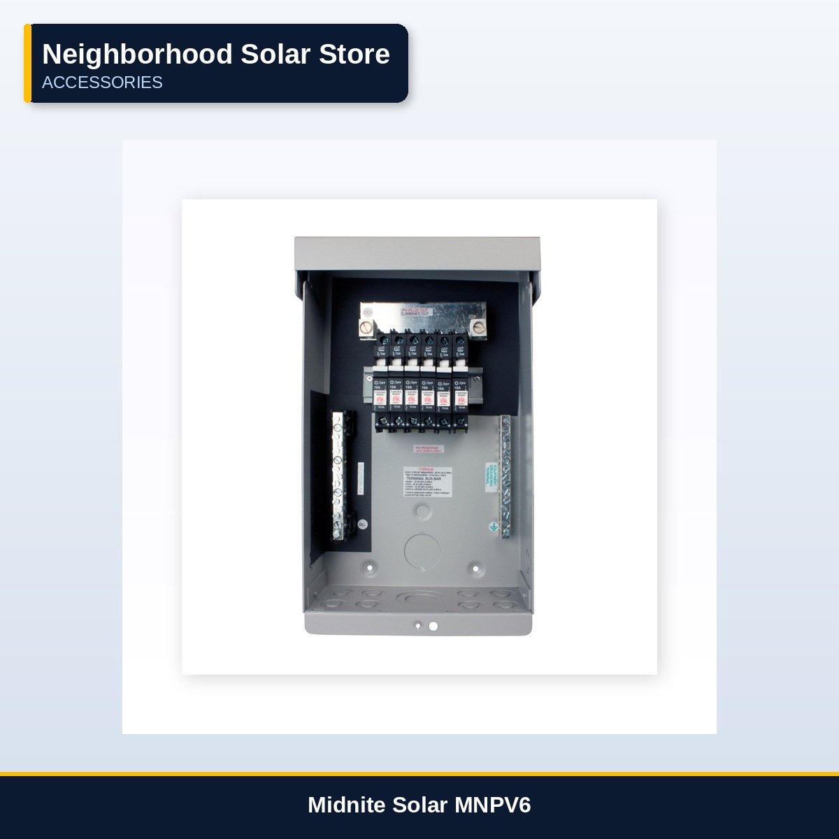 Midnite Solar MNPV6 — 6-Circuit Array Combiner Box