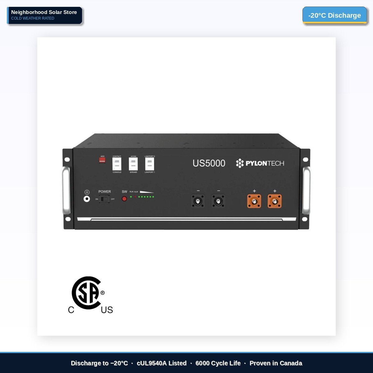 Pylontech US5000 — 4.8kWh LiFePO4 Battery Module