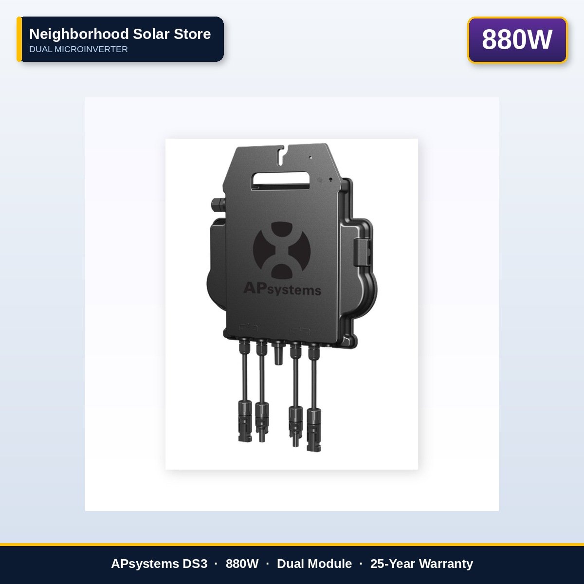 APsystems DS3 Dual Microinverter — 880W Output