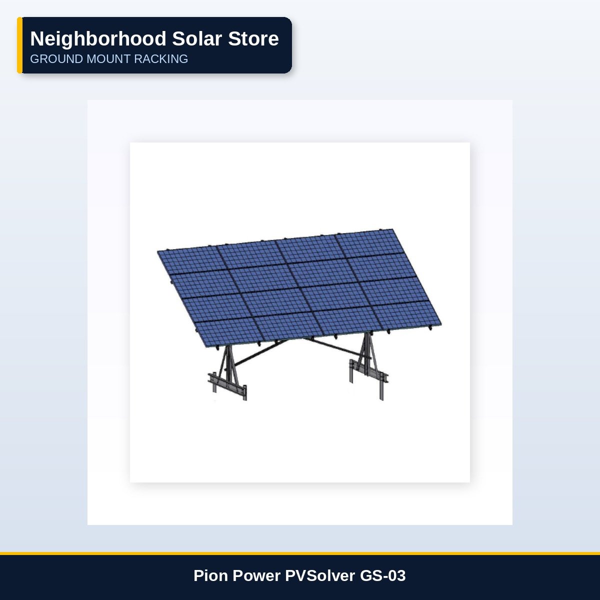 Pion Power PVSolver GS-03 — Adjustable Ground Mount System