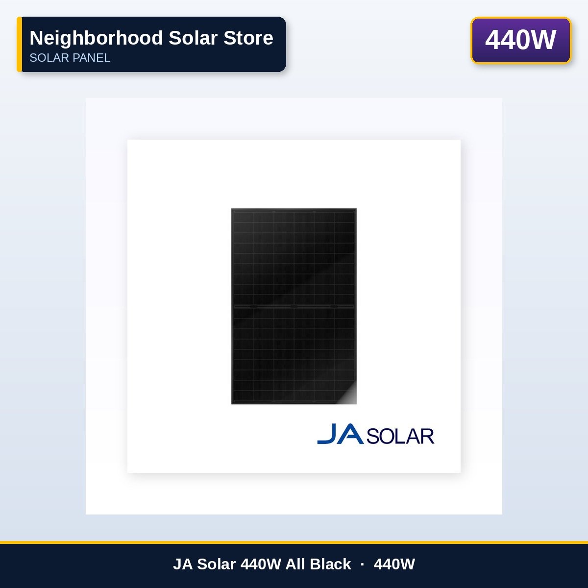 JA Solar 440W All Black — (JAM54D41-440/LB)