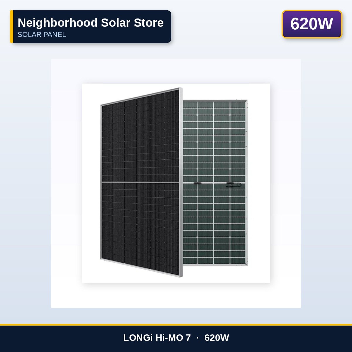 LONGi Hi-MO 7 — 620W Solar Panel (LR8-66HGD620M)