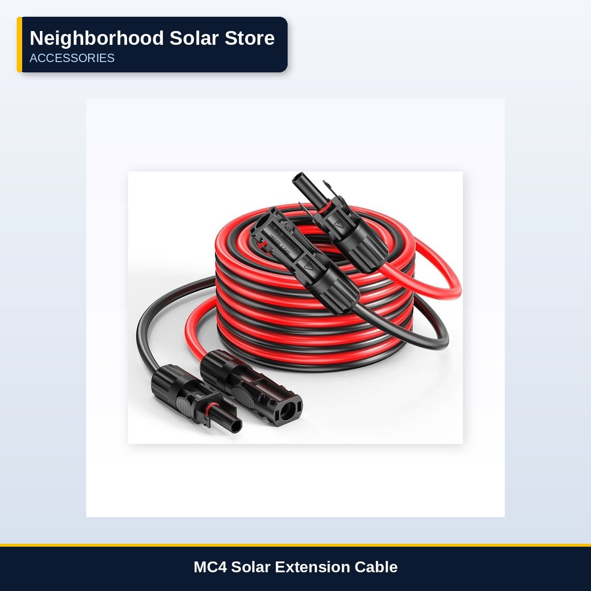 MC4 Solar Extension Cable — UV Resistant